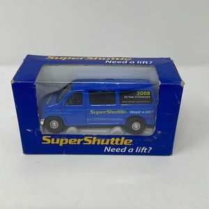 2008 25th Anniversary Super Shuttle Diecast Blue Van Ford Official Licensed NIB